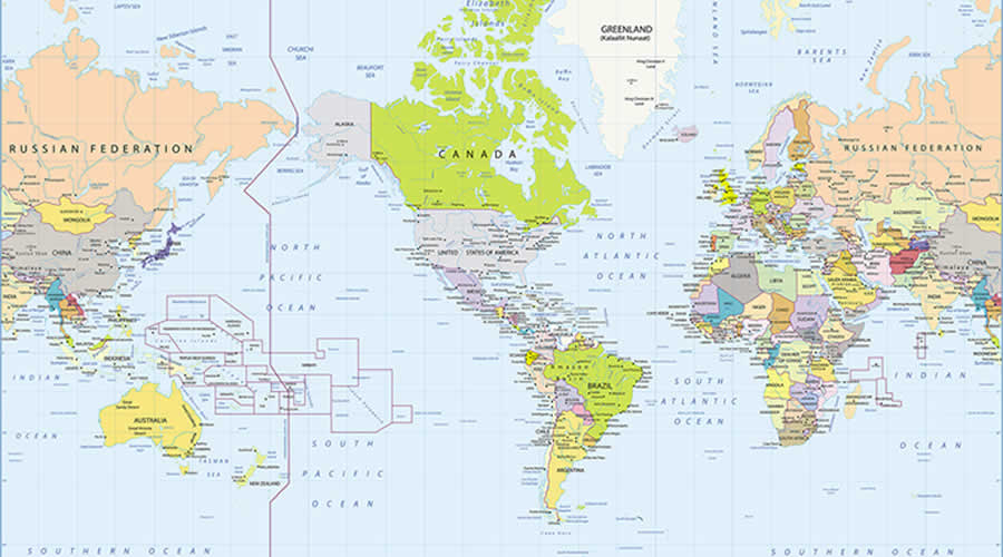 Political map of the world POLWO1