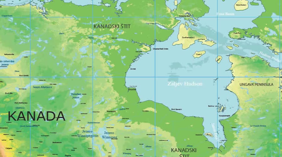 School wall map North and Central America