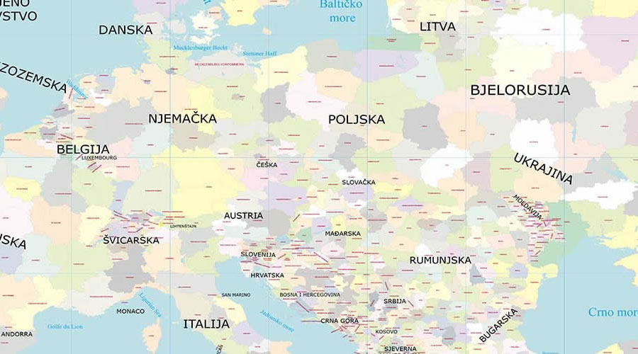Europe - regions of European countries