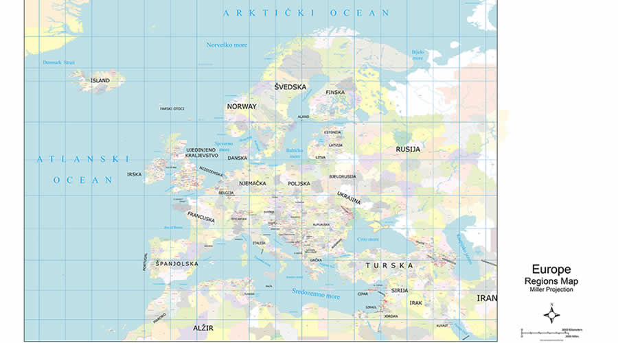 Europe - regions of European countries