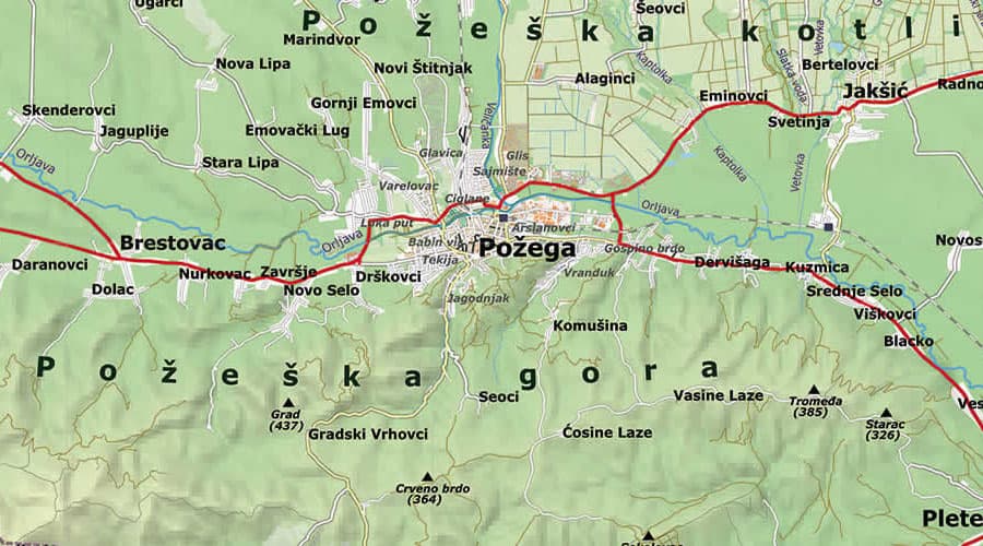Native school map Požega-Slavonia County