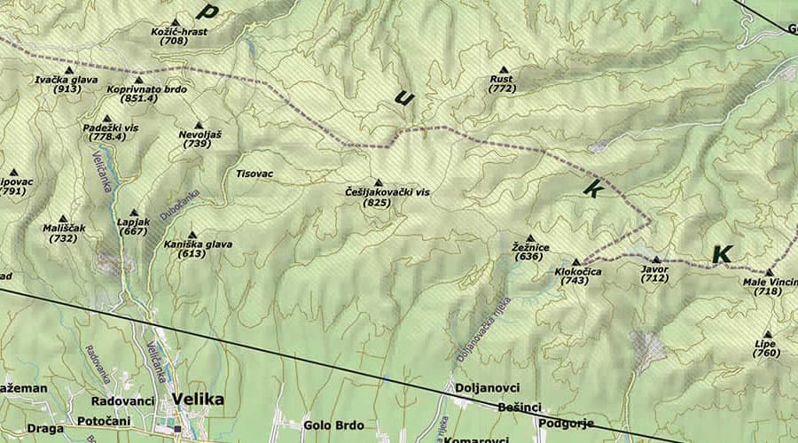 Native school map Požega-Slavonia County