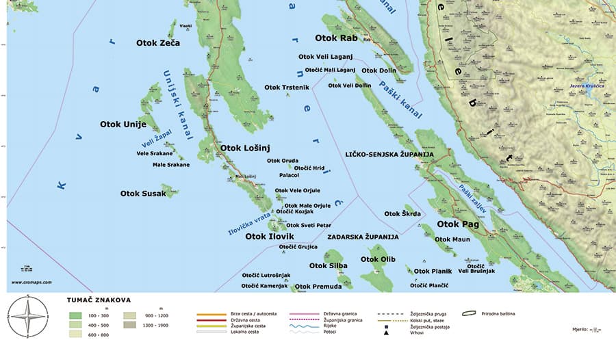 Primorje-Gorski Kotar County School Map
