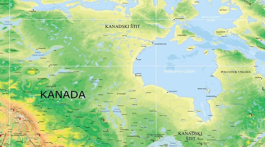 World physical school wall map