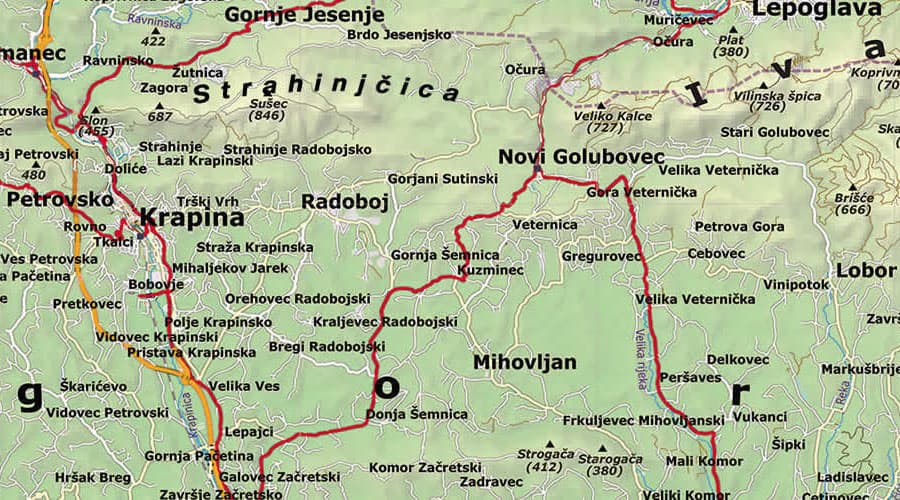 School map Krapina-Zagorje County 