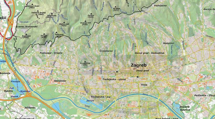 Zagreb County School Map