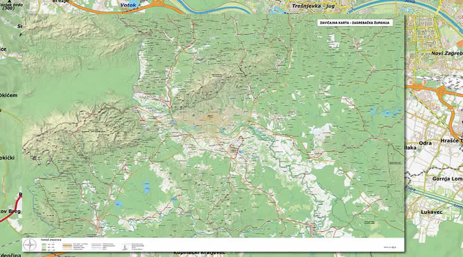 Zagreb County School Map