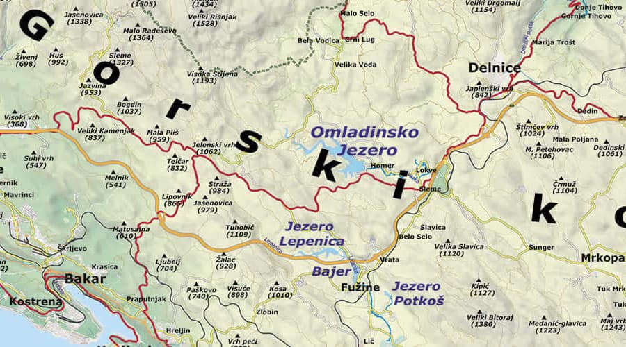 Primorje-Gorski Kotar County School Map