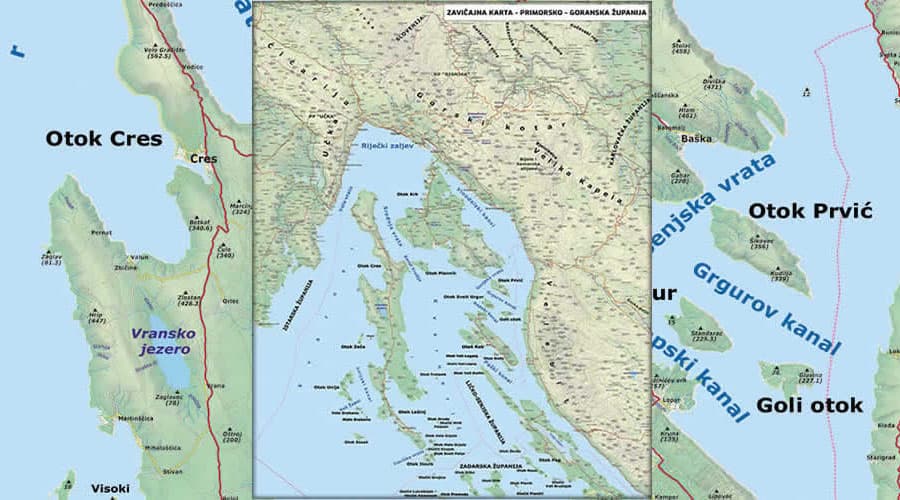 Primorje-Gorski Kotar County School Map