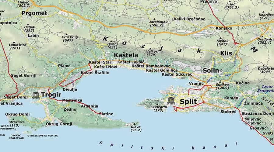 Split-Dalmatia County School Map