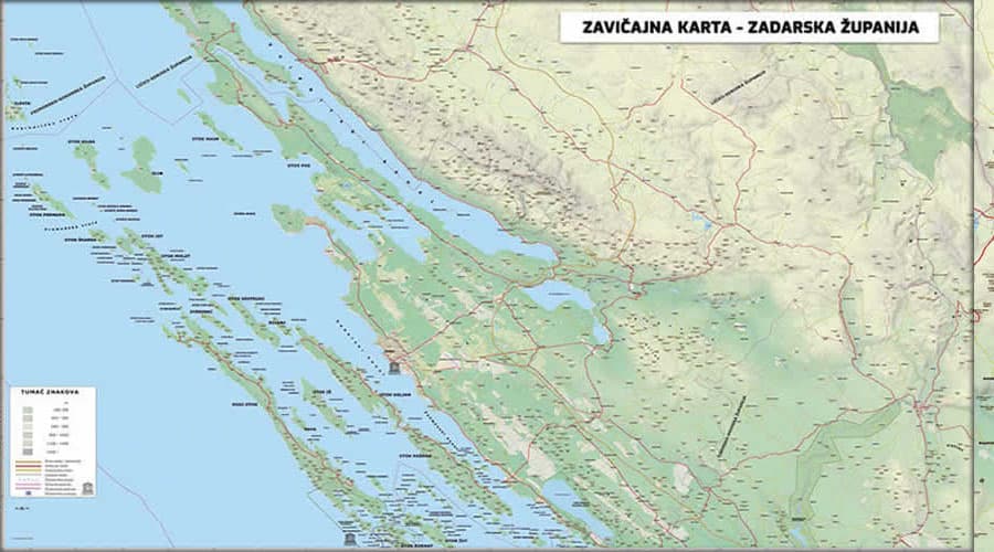 Zadar County School Map