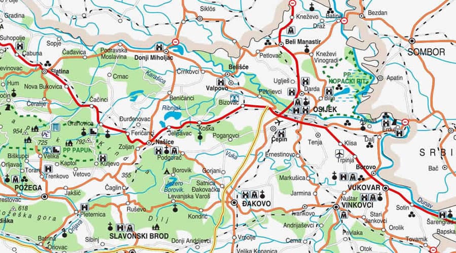 Cestovna i turistička karta Hrvatske