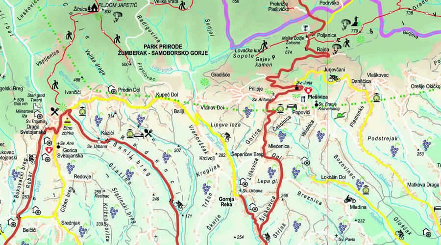 Jastrebarsko area map