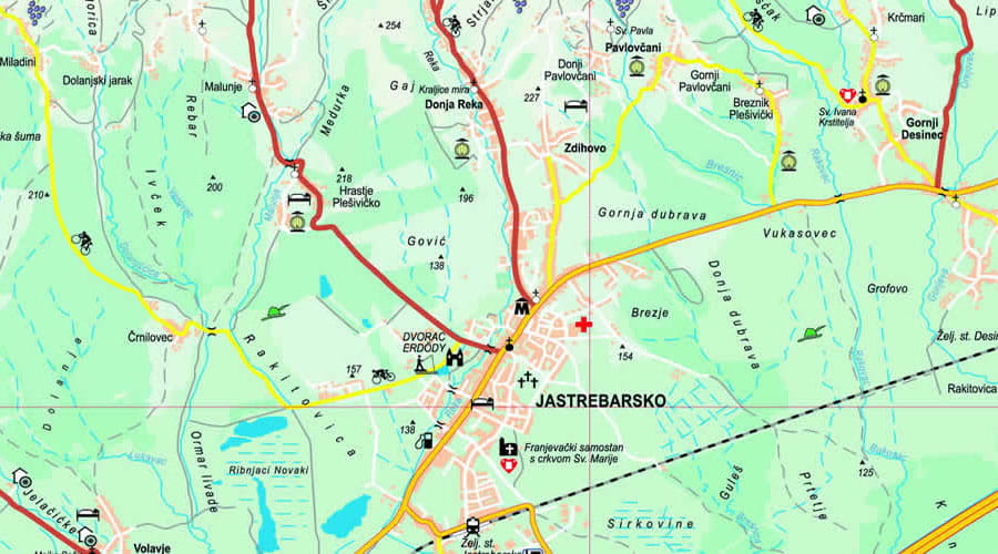 Jastrebarsko area map
