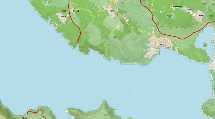 Island Krk map Krk