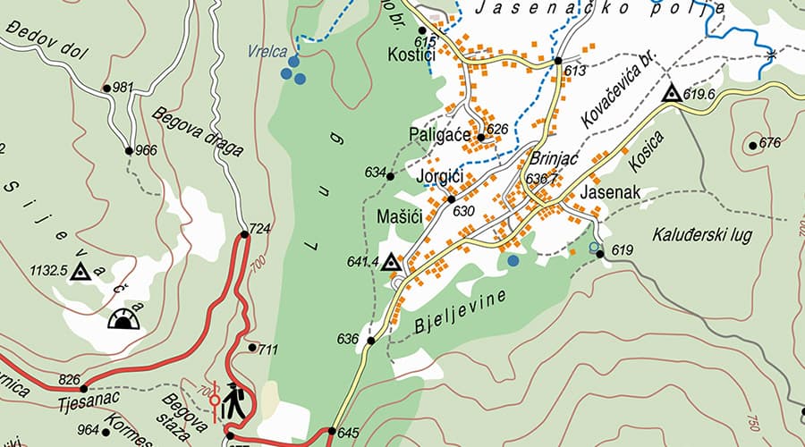 Vinodol topographic mapBegova staza
