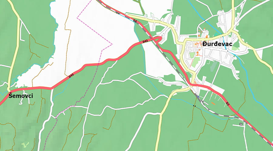 Koprivnica-Križevci County map Đurđevac