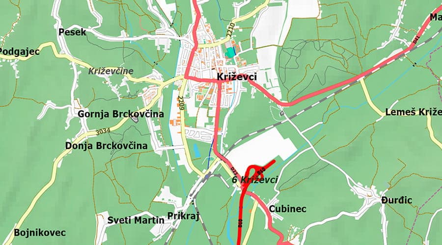 Koprivnica-Križevci County map Križevci