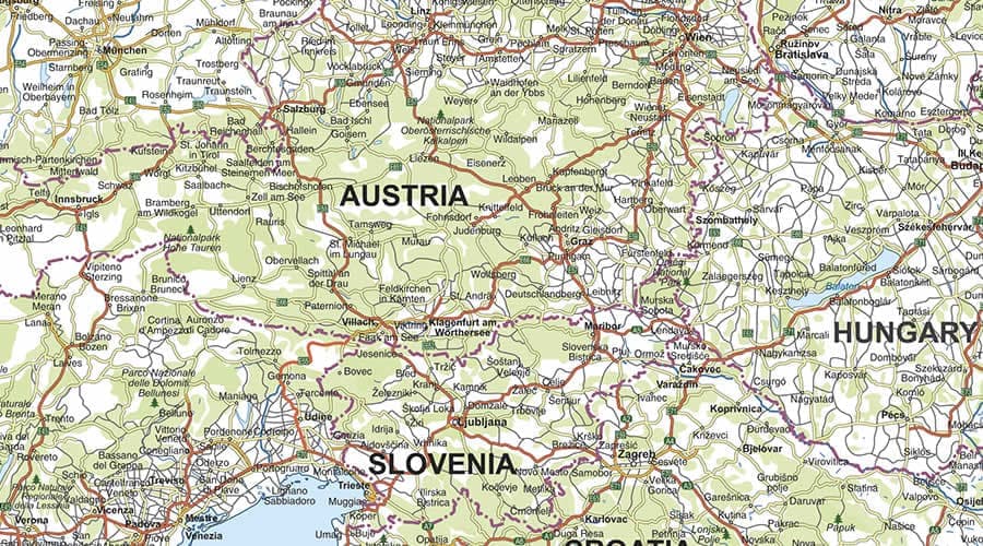 auto karta Europe