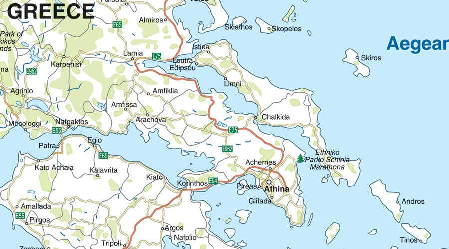 Auto karta Europe Grčka
