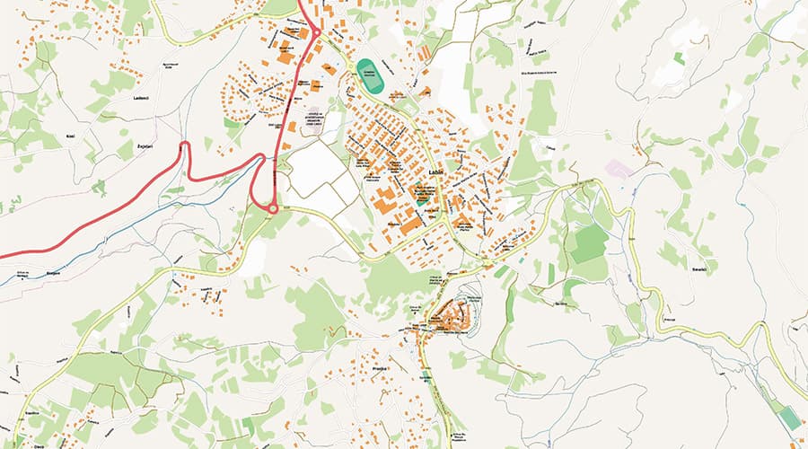 Labin karta grada