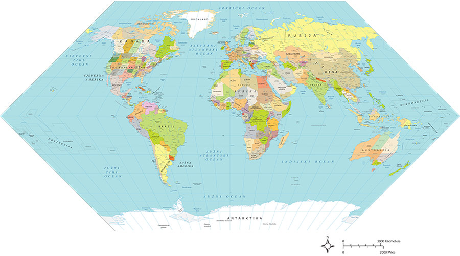 Eckert-I politička karta