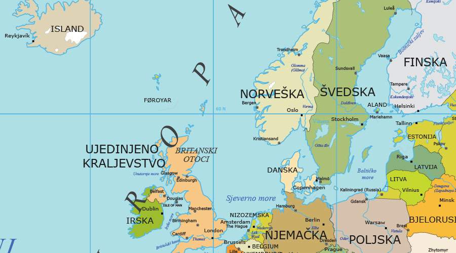 Mercator politička karta