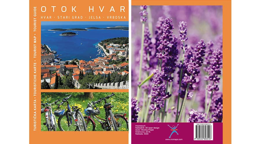 Otok Hvar turistička karta