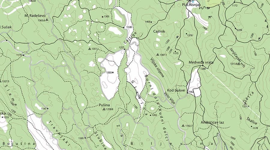 Nacionalni park Risnjak karta planinarski dom