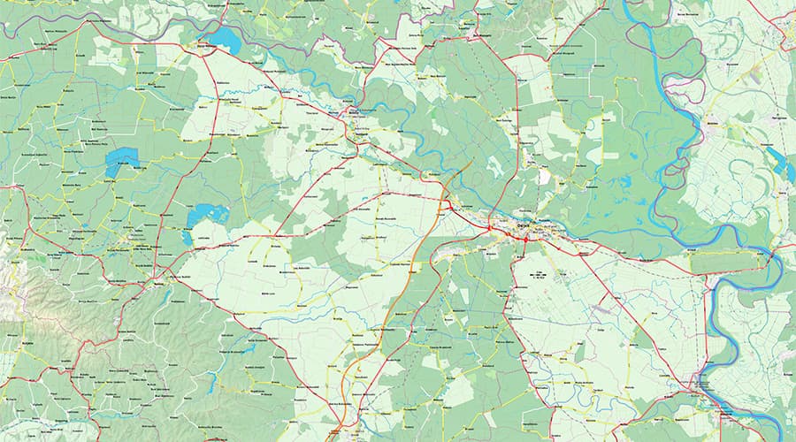 Osječko-Baranjska županija karta